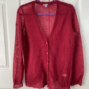 JJill Mohair Cherry Red Sweater